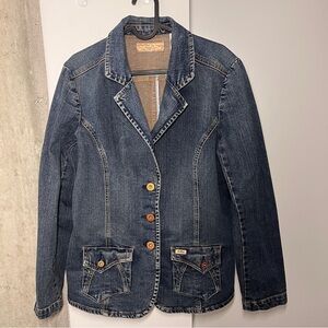 Levi’s Signature Dark Wash Blazer, Boxy, 3-Button